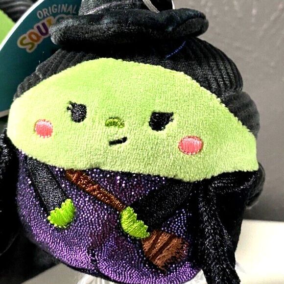 Squishmallow 10” Wicked Elphaba Plush And 3.5” Clip On - Picture 2 of 3